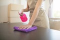 cleaning staff is cleaning room for customers who want cleaning staff to clear room before staying in next round for cleanliness