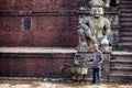 Cleaning the street Bhaktapur