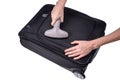 Cleaning of suitcase Royalty Free Stock Photo