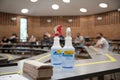 Cleaning supplies at Cleveland university