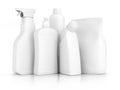 Cleaning supplies. Household chemical detergent bottles