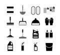 Cleaning supplies icons