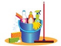 Cleaning supplies Royalty Free Stock Photo