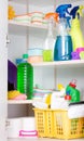 Cleaning supplies storage Royalty Free Stock Photo