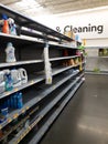 Cleaning Supply Racks at Denver Walmart During Corona Virus COVID-19 Outbreak 2020