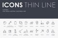 CLEANING Thin Line Icons
