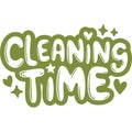 Cleaning Time Fun Doodle Design Royalty Free Stock Photo