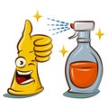 Cleaning tools in hand. Vector icon. Cartoon character Royalty Free Stock Photo