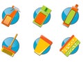 Cleaning tools icon set Royalty Free Stock Photo