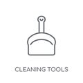 Cleaning tools linear icon. Modern outline Cleaning tools logo c