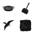 Cleaning, travel and or web icon in black style.history, training icons in set collection.