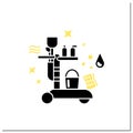 Cleaning trolley glyph icon