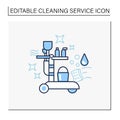 Cleaning trolley line icon