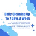 Daily cleaning up to 7 days week, promo banner