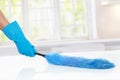Cleaning using Soft duster Royalty Free Stock Photo