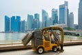 Cleaning vehicle in Singapore Downtown Royalty Free Stock Photo