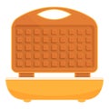 Cleaning waffle maker icon cartoon vector. Iron house Royalty Free Stock Photo