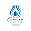 Cleaning wash logo vector illustration, Logo, web icon