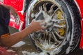 Hand Car Wash Sponge Royalty Free Stock Photo