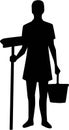 Cleaning Woman vector