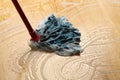 Cleaning wooden floor Royalty Free Stock Photo