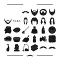 Cleanliness, salon, hairdresser and other web icon in black style. cleaner, sponge, hygiene, icons in set collection.