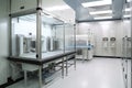 cleanroom with robotic system for sample collection and testing