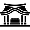 The Cleansing Ritual icon, Japanese New Year related vector