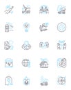 Cleanwater supply linear icons set. Aquifer, Chlorine, Contamination, Desalination, Drought, Filtering, Fluoride line