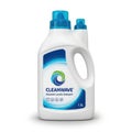 Cleanwave laundry detergent bottle isolated on white background Royalty Free Stock Photo