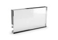 A clear acrylic block with a polished edge showcasing its transparency and modern design Royalty Free Stock Photo