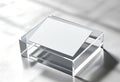 Clear Acrylic Business Card Holder Mockup Display