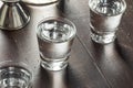 Clear Alcoholic Russian Vodka Shots