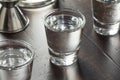 Clear Alcoholic Russian Vodka Shots Royalty Free Stock Photo