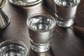 Clear Alcoholic Russian Vodka Shots Royalty Free Stock Photo