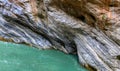 Clear and beautiful stream canyon marble mountain wall of Taroko National Park