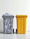 Office Recycling and Secure Document Disposal Bins Royalty Free Stock Photo