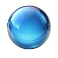 Clear Blue Glass Sphere Isolated Royalty Free Stock Photo