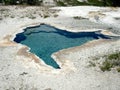 A Clear Blue Hot Spring at Yellowstone National Park Royalty Free Stock Photo