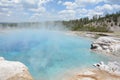 clear blue hot spring in Yellowstone National Park Royalty Free Stock Photo