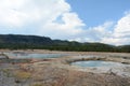 clear blue hot spring in Yellowstone National Park Royalty Free Stock Photo