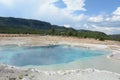 clear blue hot spring in Yellowstone National Park Royalty Free Stock Photo