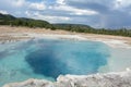 clear blue hot spring in Yellowstone National Park Royalty Free Stock Photo