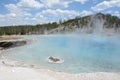 clear blue hot spring in Yellowstone National Park Royalty Free Stock Photo