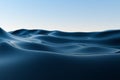 Clear blue ocean background, gradient water surface, 3d rendering Royalty Free Stock Photo