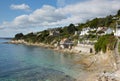 Clear blue sea and coast St Mawes Cornwall Roseland Peninsula