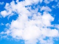 Clear blue sky background with beauty white clouds and sun light Royalty Free Stock Photo