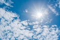 Clear blue sky background,clouds with background. Royalty Free Stock Photo