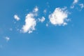 Clear blue sky with beautiful fluffy white clouds Royalty Free Stock Photo