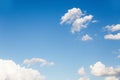 Clear blue sky and beautiful small white clouds